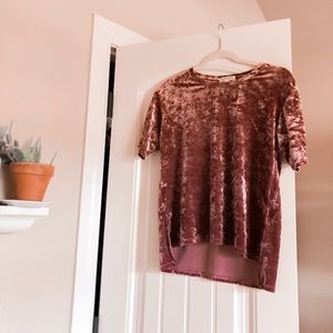 Crushed velvet tee